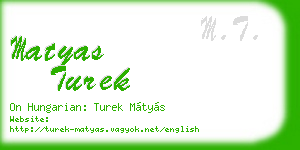 matyas turek business card